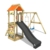 WICKEY Spielturm Klettergerüst FreeFlyer mit Schaukel & anthraziter Rutsche, Kletterturm mit Sandkasten, Leiter & Spiel-Zubehör - 1
