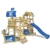 WICKEY Spielturm Klettergerüst GhostFlyer mit Schaukel & blauer Rutsche, Baumhaus mit Sandkasten, Kletterleiter & Spiel-Zubehör - 1