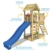 WICKEY Spielturm Klettergerüst JoyFlyer mit violetter Rutsche, Kletterturm mit Sandkasten, Leiter & Spiel-Zubehör - 3