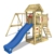 WICKEY Spielturm Klettergerüst MultiFlyer Holzdach mit Schaukel & anthraziter Rutsche, Kletterturm mit Holzdach, Sandkasten, Leiter & Spiel-Zubehör - 7
