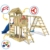 WICKEY Spielturm Klettergerüst RocketFlyer mit Schaukel & grüner Rutsche, Kletterturm mit Sandkasten, Kletteranbau & Spiel-Zubehör - 3