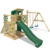 WICKEY Spielturm Klettergerüst Smart Camp mit Schaukel & grüner Rutsche, Baumhaus mit Sandkasten, Kletterleiter & Spiel-Zubehör - 1