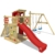 WICKEY Spielturm Klettergerüst Smart Camp mit Schaukel & roter Rutsche, Baumhaus mit Sandkasten, Kletterleiter & Spiel-Zubehör - 1