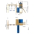 WICKEY Spielturm Klettergerüst Smart Cave mit Schaukel & grüner Rutsche, Baumhaus mit Sandkasten, Kletterleiter & Spiel-Zubehör - 5