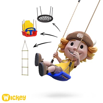 WICKEY Spielturm Klettergerüst Smart Coast mit Schaukel & anthraziter Rutsche, Outdoor Kinder Kletterturm mit Sandkasten, Leiter & Spiel-Zubehör für den Garten - 7