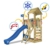 WICKEY Spielturm Klettergerüst Smart Flash mit blauer Rutsche, Kletterturm mit Sandkasten, Leiter & Spiel-Zubehör - 3