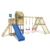 WICKEY Spielturm Klettergerüst Smart Port mit Schaukel & blauer Rutsche, Kletterturm mit Sandkasten, Leiter & Spiel-Zubehör - 1