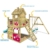 WICKEY Spielturm Klettergerüst Smart Sparkle mit Schaukel & türkiser Rutsche, Baumhaus mit Sandkasten, Kletterleiter & Spiel-Zubehör - 2