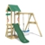 WICKEY Spielturm Klettergerüst TinyWave mit Schaukel & grüner Rutsche, Kletterturm mit Sandkasten, Leiter & Spiel-Zubehör - 1