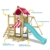 WICKEY Spielturm Klettergerüst VanillaFlyer mit Schaukel & türkiser Rutsche, Kletterturm mit Sandkasten, Leiter & Spiel-Zubehör - 2