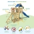WICKEY Spielturm 'MultiFlyer' Klettergerüst mit blauer Rutsche und oranger Plane - 4