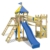 WICKEY Spielturm Ritterburg Smart Legend 150 mit Schaukel & blauer Rutsche, Spielhaus mit Sandkasten, Kletterleiter & Spiel-Zubehör - 1