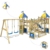 WICKEY Spielturm Ritterburg Smart Queen mit Schaukel & blauer Rutsche, Spielhaus mit Sandkasten, Kletterleiter & Spiel-Zubehör - 4