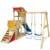 WICKEY Spielturm Smart Scoop Kletterturm Klettergerüst mit Rutsche, doppelter Schaukel, Kletterwand und Sandkasten, blaue Rutsche + gelb-rote Plane - 4