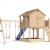 XL-Baumhaus COLINO von Oskar Spielturm mit Schaukelanbau, XXL- Rutsche, Basketballkorb, Sandkasten, Balkon und Kletterrampe auf 1,50 Meter Podesthöhe (2017) (blau) (Blau) - 2