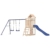Yolola Spielturm, Klettergerüst mit Rutsche Schaukel, Kinder Kletterturm mit Holzdach, Spiel-Zubehör für Garten, Holz Spielplatz, Massivholz Kiefer#13 - 3