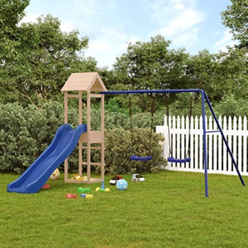 Yolola Spielturm Outdoor Gartenspiele Für Kinder Type-35 Spielturm Mit Rutsche Und Schaukel,Kinderrutsche Outdoor,Kindergartenschaukeln Empfohlenes Benutzeralter: 3-8 Jahre - 2