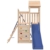 Yolola Spielturm Outdoor Klettergerüst mit Schaukel & Rutsche Outdoor Kinder Kletterturm mit Holzdach, Gartenspiele Für Kinder,Holz Spielplatz Für Garten, Massivholz Kiefer - 4