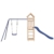 Yolola Spielturm Outdoor Klettergerüst mit Schaukel & Rutsche Outdoor Kinder Kletterturm mit Holzdach, Gartenspiele Für Kinder,Holz Spielplatz Für Garten, Massivholz Kiefer - 5