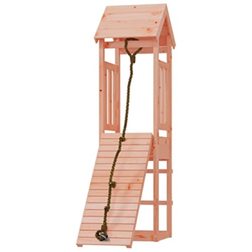 Yolola Spielturm Outdoor Klettergerüst Outdoor Kinder Kletterturm mit Holzdach, Gartenspiele Für Kinder,Holz Spielplatz Für Garten, Massivholz Kiefer - 3