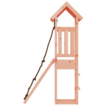 Yolola Spielturm Outdoor Klettergerüst Outdoor Kinder Kletterturm mit Holzdach, Gartenspiele Für Kinder,Holz Spielplatz Für Garten, Massivholz Kiefer - 6