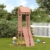 Yolola Spielturm Outdoor Klettergerüst Outdoor Kinder Kletterturm mit Holzdach, Gartenspiele Für Kinder,Holz Spielplatz Für Garten, Massivholz Kiefer - 1