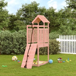 Yolola Spielturm Outdoor Klettergerüst Outdoor Kinder Kletterturm mit Holzdach, Gartenspiele Für Kinder,Holz Spielplatz Für Garten, Massivholz Kiefer - 1